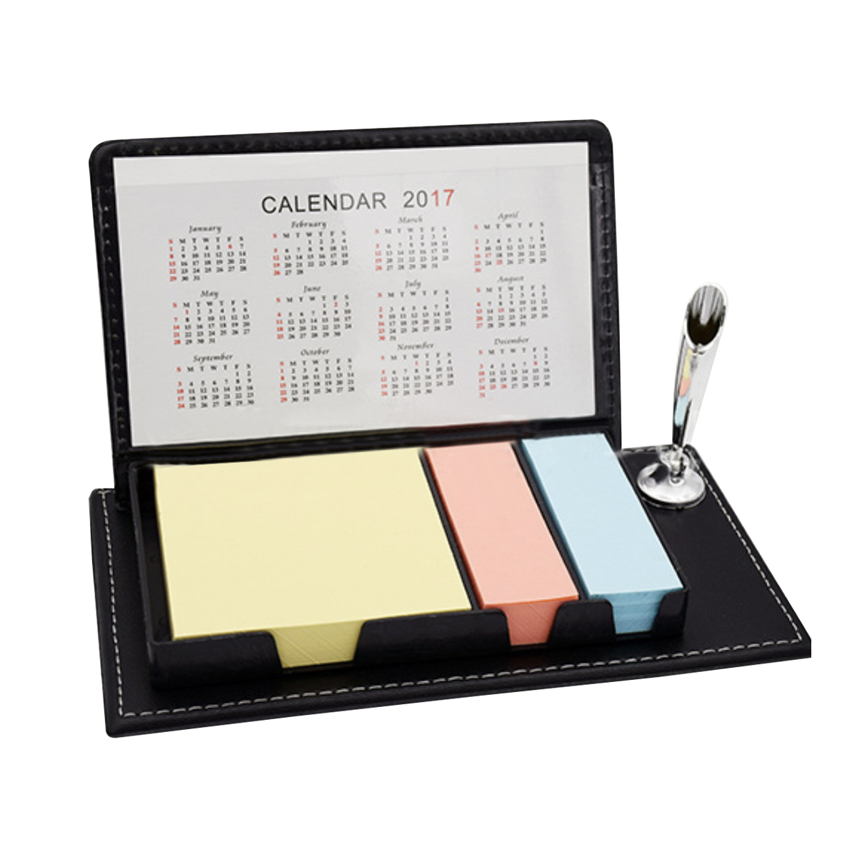 PU Post It Pad with Pen Holder